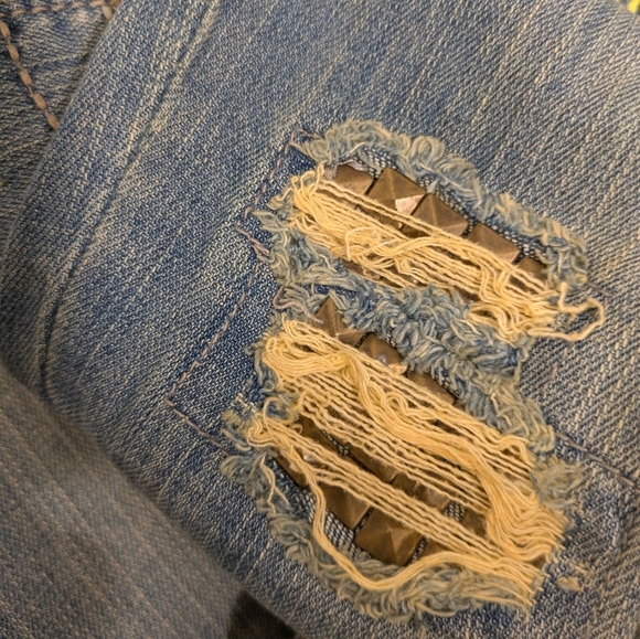 mudd Bootcut Distressed Blue Jeans Size 5 Pre-owned - Picture 8 of 8